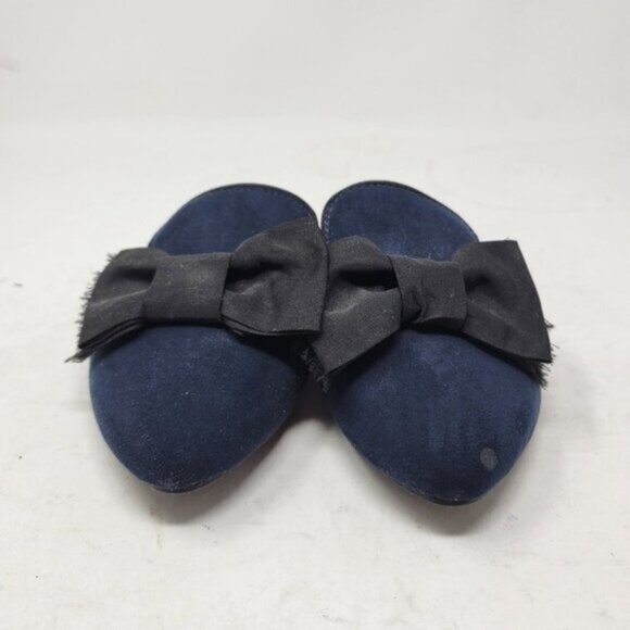 LC Lauren Conrad | Compote Slip On Bow Mules Shoes Navy Blue - Picture 6 of 10